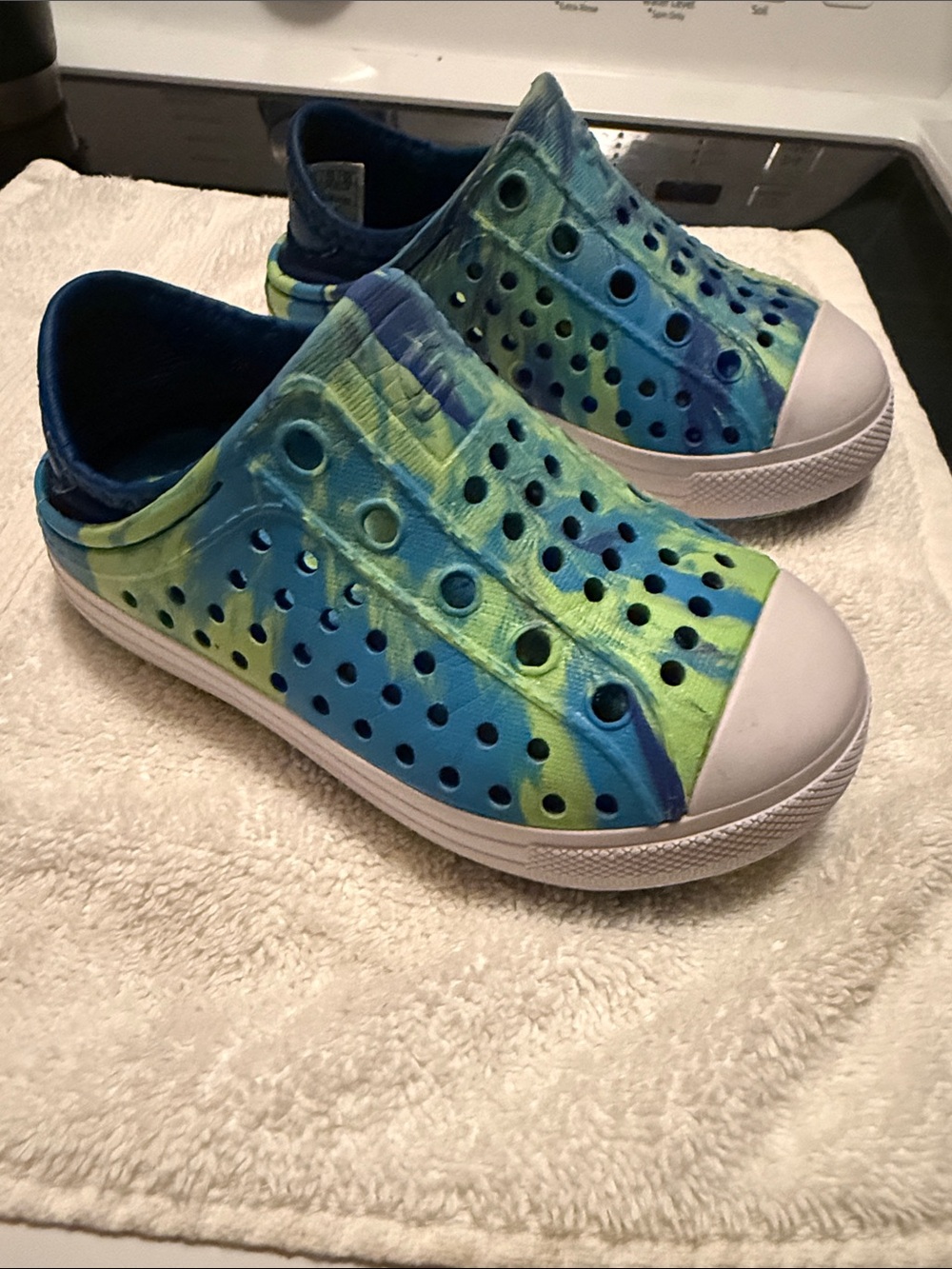 Skechers Kids Blue and Green Slip-On Shoes